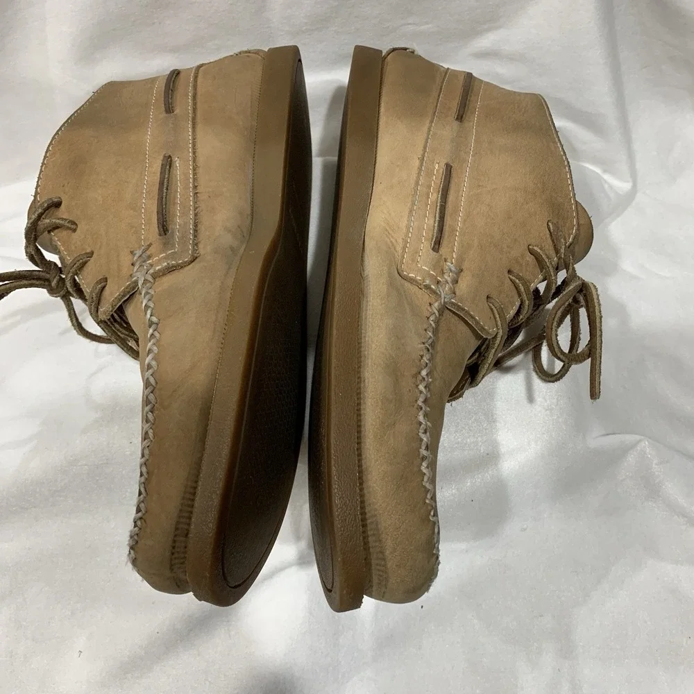Sperry Top-Sider Tan Leather Moc Toe Chukka Ankle Boots Men's 11 M‎ Boat Shoes